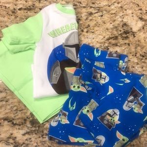 2 sets boys Star Wars Mandalorian pajamas 4T